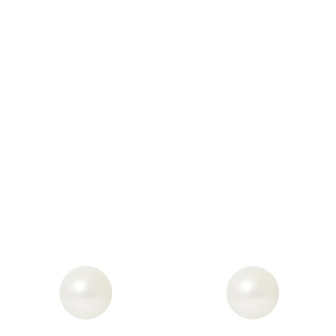 Pearline White Pearl Stud Earrings