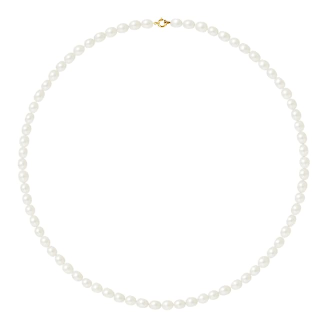 Mitzuko Gold / Natural White Pearl Necklace