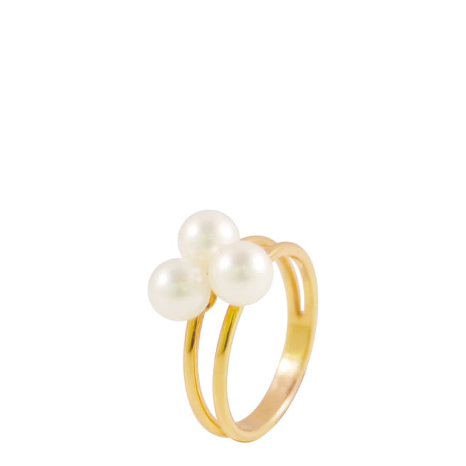Atelier Pearls Natural White Yellow Gold Ring