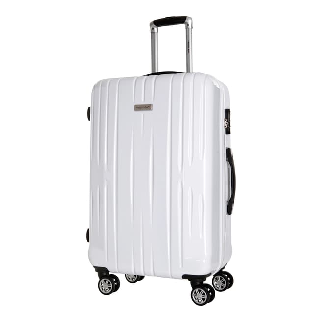 Travel One White Spinner Clifton Suitcase 65cm