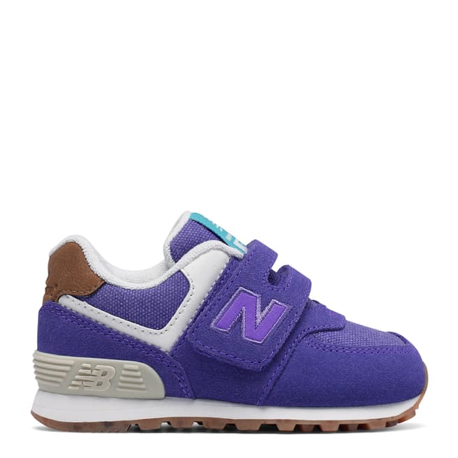 New Balance Purple Hook and Loop Sneakers 