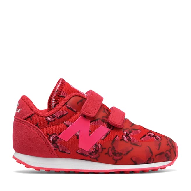 New Balance Infant Red Butterfly Sneakers 