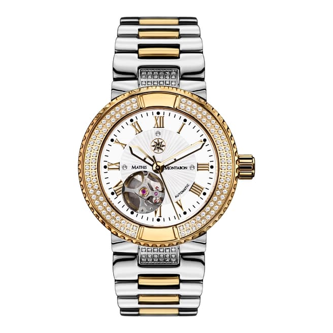 Mathis Montabon Womens Gold/Silver Bicolor Reveuse Watch