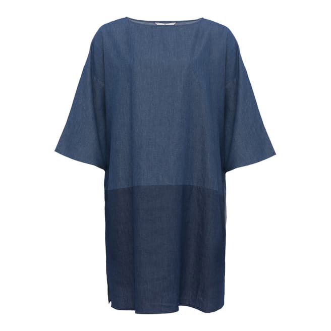 French Connection Blue Ethel Denim Oversized T-Shirt Dress