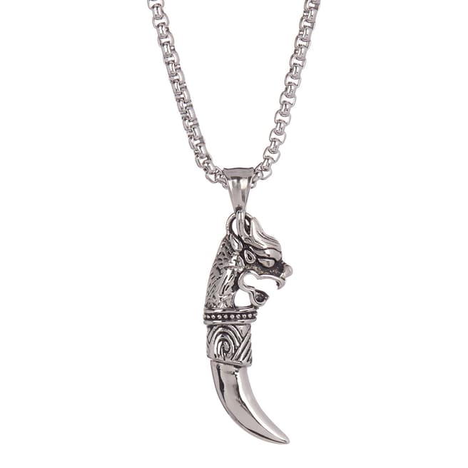 Stephen Oliver Silver Wolf Tooth Pendant Necklace