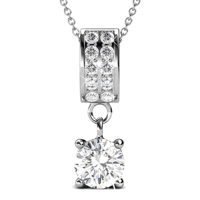 MUSAVENTURA Silver Crystal Pendant Necklace