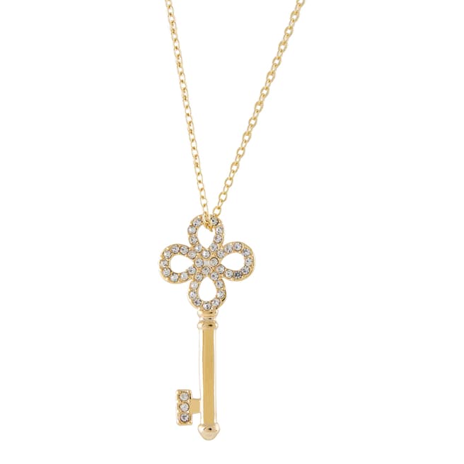 MUSAVENTURA Gold Crystal Key Necklace