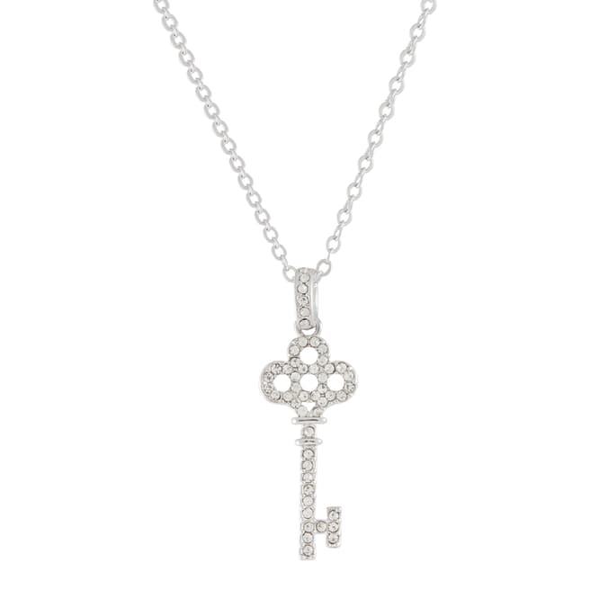 MUSAVENTURA Silver Crystal Key Necklace