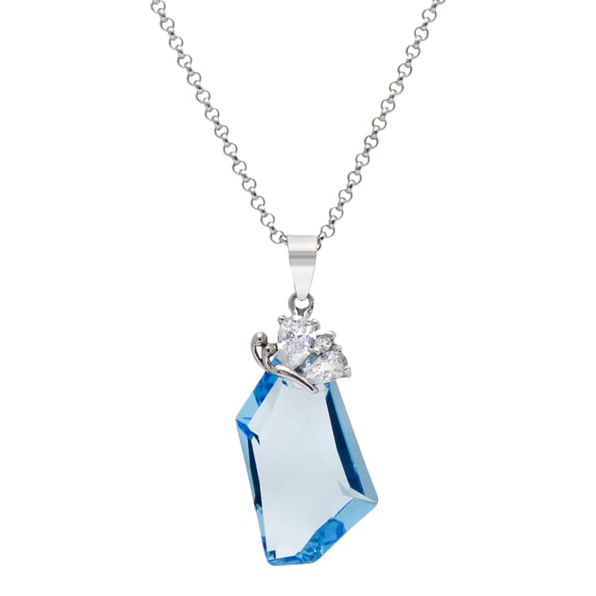 MUSAVENTURA Silver And Blue Crystal Necklace
