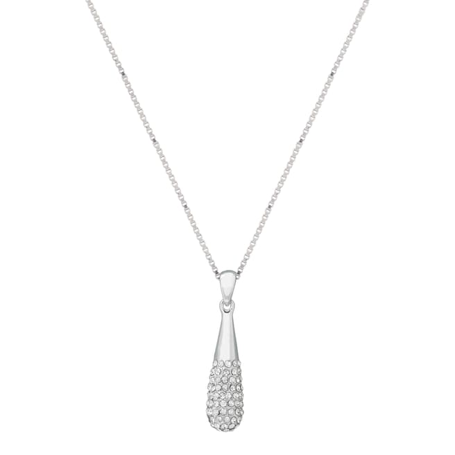 MUSAVENTURA Silver Crystal Drop Pendant Necklace