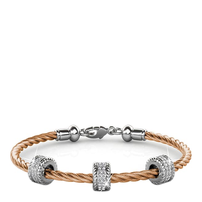 MUSAVENTURA Rose Gold Crystal Charm Bracelet
