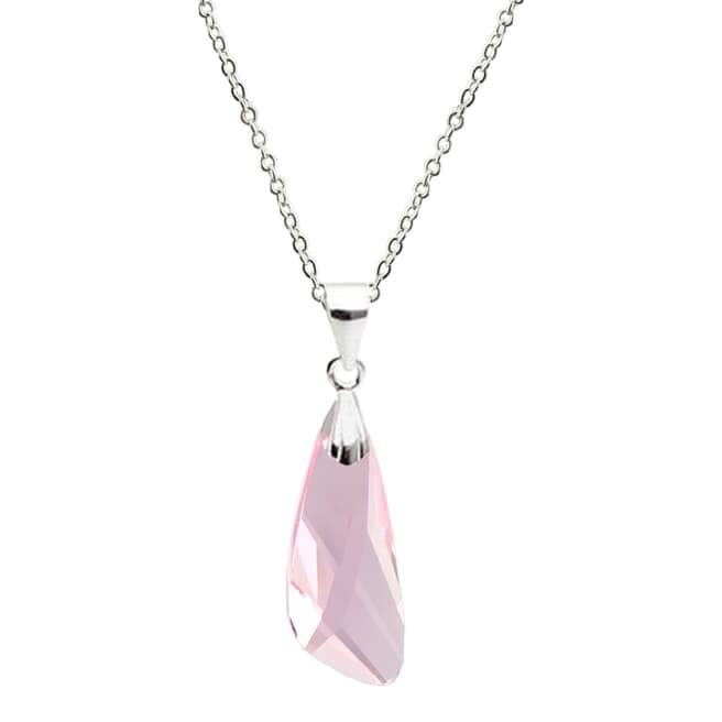 MUSAVENTURA Silver And Pink Crystal Jewel Necklace