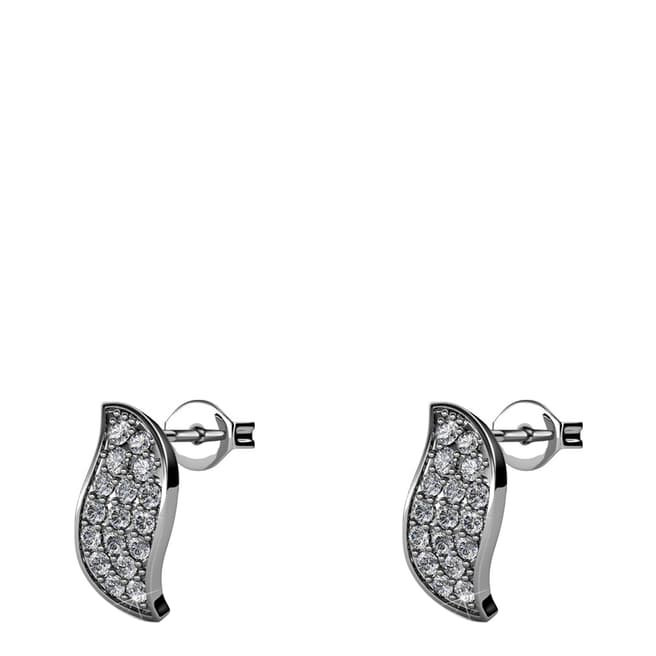 MUSAVENTURA Silver Crystal Earrings