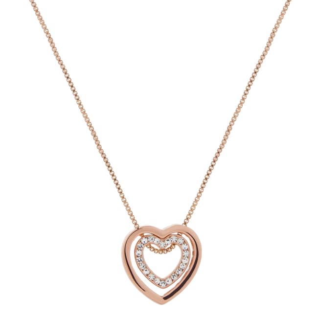 MUSAVENTURA Rose Gold Heart Crystal Necklace</li>