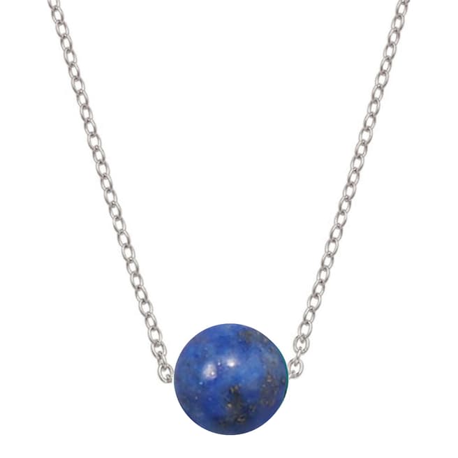 Alexa by Liv Oliver Silver/Blue Sterling Silver Lapis Necklace
