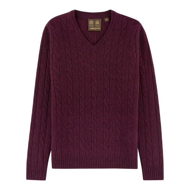Musto Women's Damson Hollie Cable Neck Wool Wool Jumper