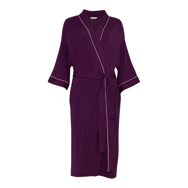 Cyberjammies Purple Anna Long Sleeve Knit Long Robe