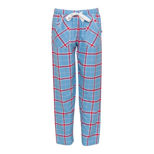 Cyberjammies Blue Wren Woven Brushed Check Pyjama Pant