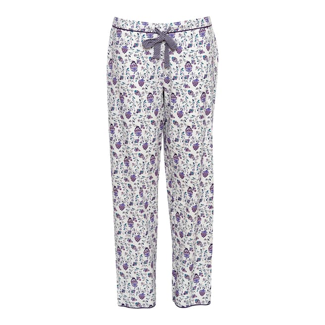 Cyberjammies Purple Abigail Woven Floral Print Pyjama Pant