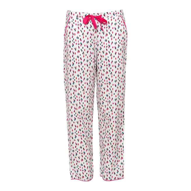 Cyberjammies White Bella Woven White Spot Print Pyjama Pant