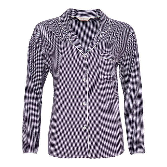 Cyberjammies Purple Abigail Woven Long Sleeve Spot Print Pyjama Top
