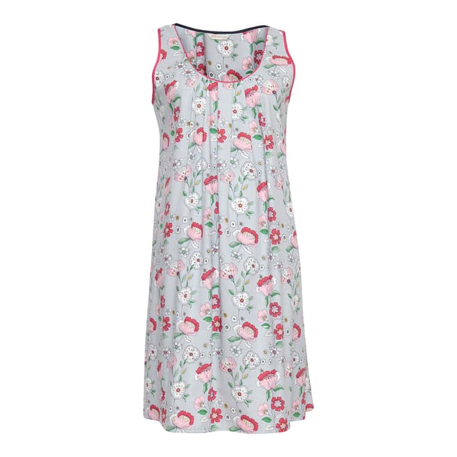 Cyberjammies Grey Faye Woven Built up Shoulder Floral Print Chemise