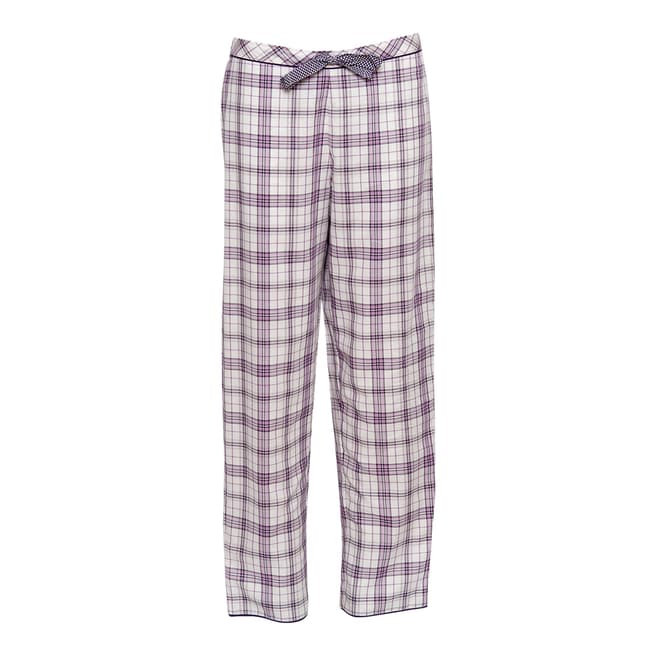 Cyberjammies Purple Abigail Woven Check Pyjama Pant