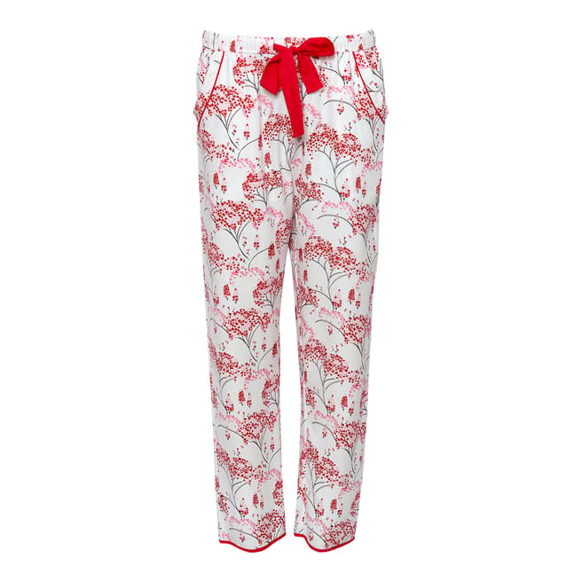 Cyberjammies Red Erin Woven Brushed Floral Print Pyjama Pant