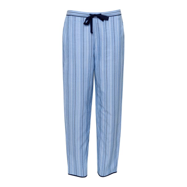 Cyberjammies Blue Josie Woven Spot Dobby Stripe Pyjama Pant