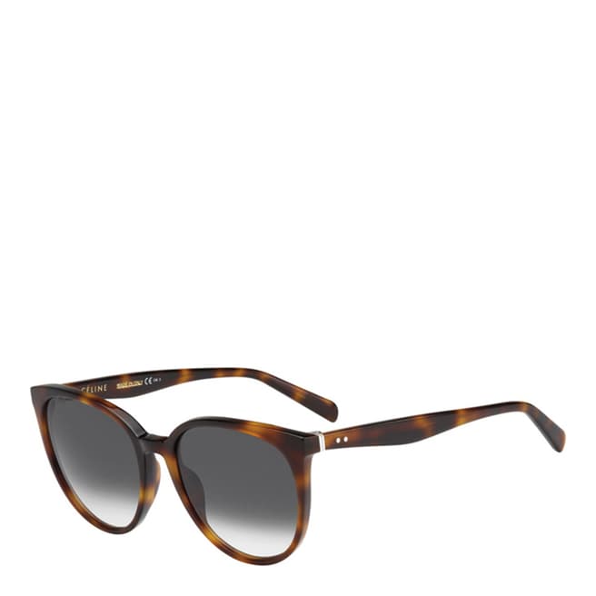 Celine Women's Brown Tortoise Shell Thin Mary Sunglasses 55mm
