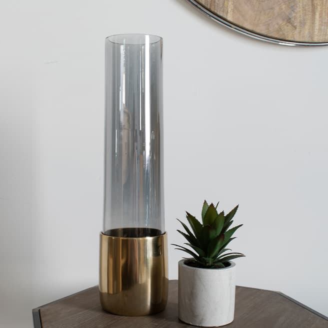 Gallery Living Black Lustre Glass Hendon Vase & Bowl