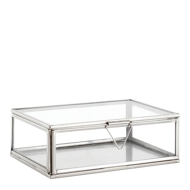 Gallery Living Clear Glass/Nickel Portis Small Accessory Box
