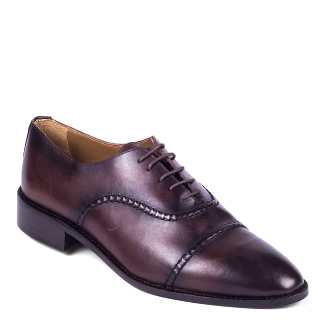 Ortiz & Reed Brown Leather Norwegian Seam Oxford Shoes
