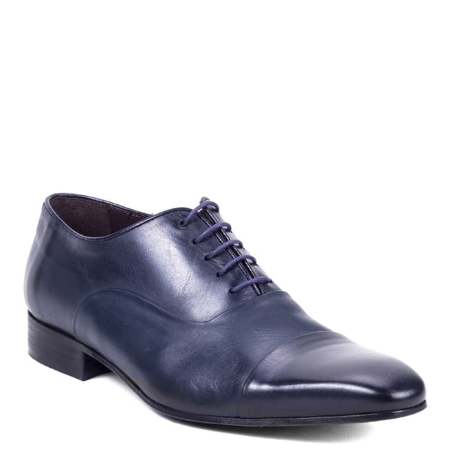 Ortiz & Reed Blue Leather Valerio Oxford Shoes