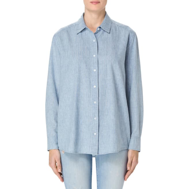 J Brand Brilliant Blue Pacific Long Sleeve Shirt