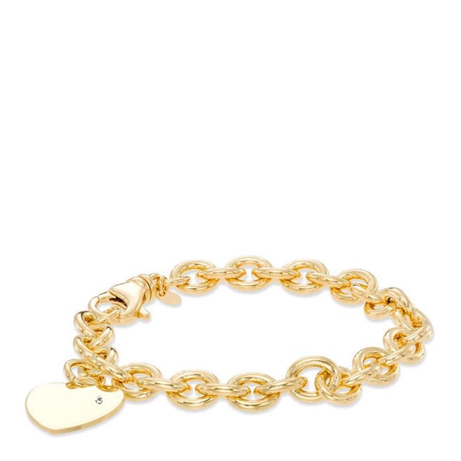 Chloe Collection by Liv Oliver Rose Gold Heart Charm Bracelet