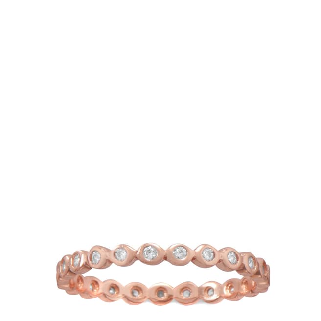 Chloe Collection by Liv Oliver Rose Gold Eternity Zirconia Ring