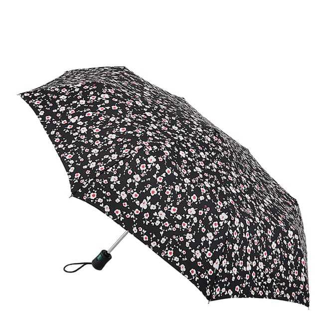 Fulton Black Open and Close 4 Pink Posy Umbrella