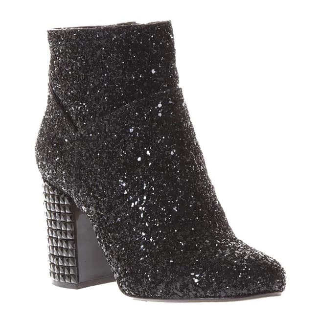 Michael Kors Black Arabella Glitter Embellished Ankle Boots