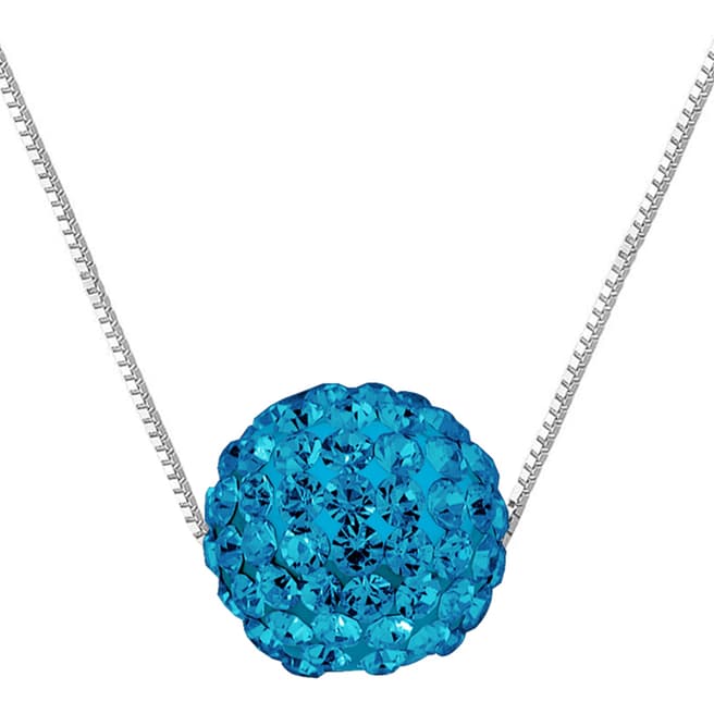 Wish List Silver/Blue Crystal Necklace