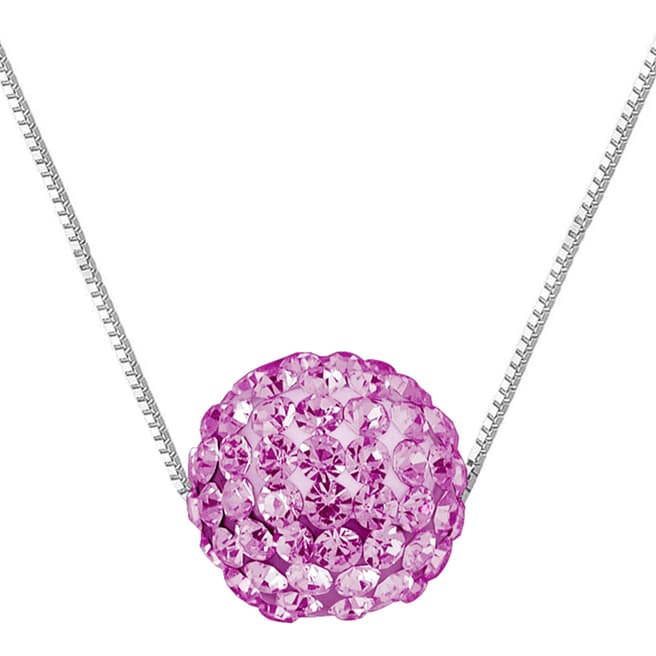 Wish List Silver/Pink Crystal Necklace