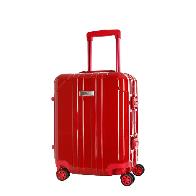 Platinium Red Spinner Keihley Cabin Suitcase 46cm