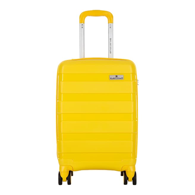 Platinium Yellow Spinner Berman Suitcase 70cm