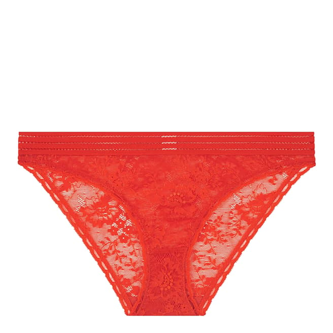 Stella McCartney Lingerie Red Gazania Stella Lace Bikini Brief
