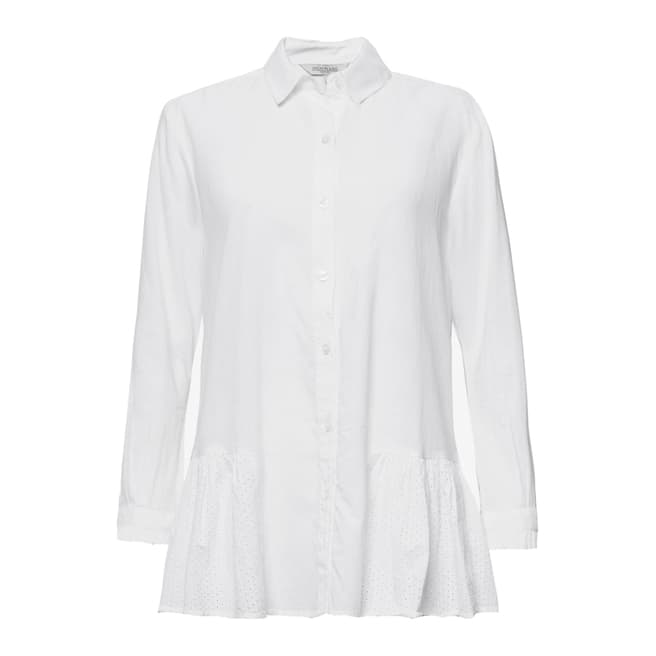 Great Plains White Arabel Embroidery Anglaise Cotton Shirt