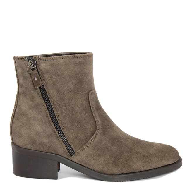 Eye Taupe Suede Zip Ankle Boots