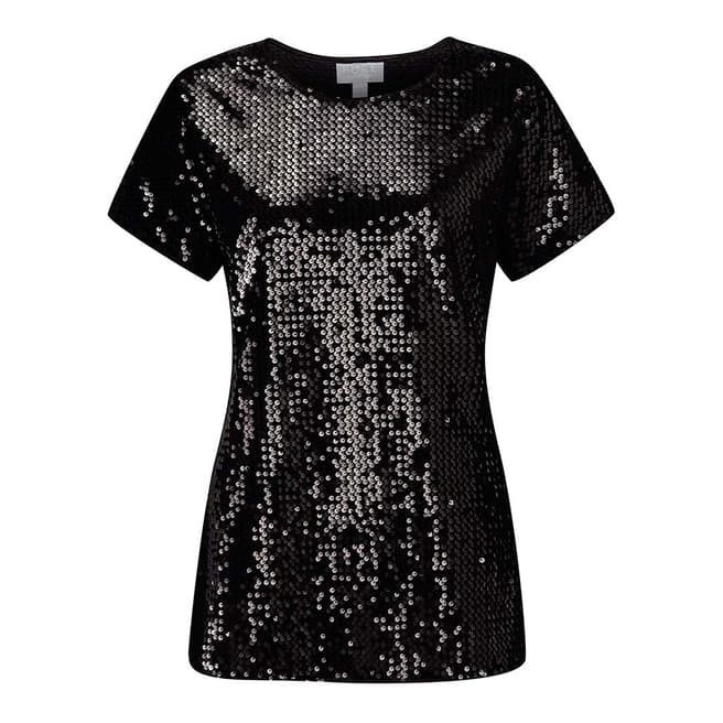 Pure Collection Black Sequin T-Shirt