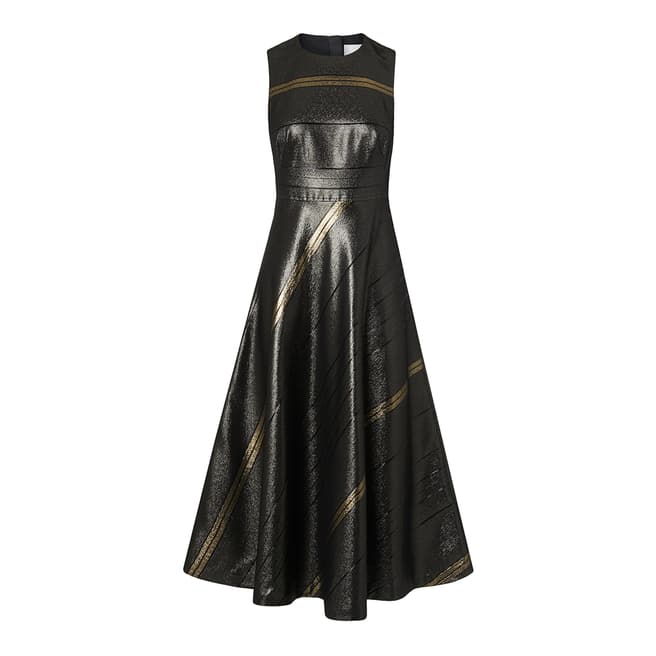 L K Bennett Black/Gold Polly Dress