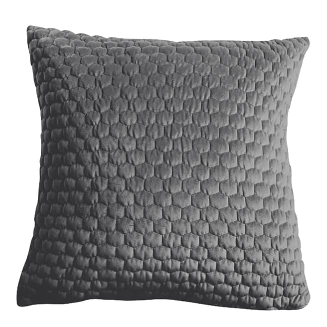 Gallery Living Grey Honeycomb Quilted Cushion 45x45cm