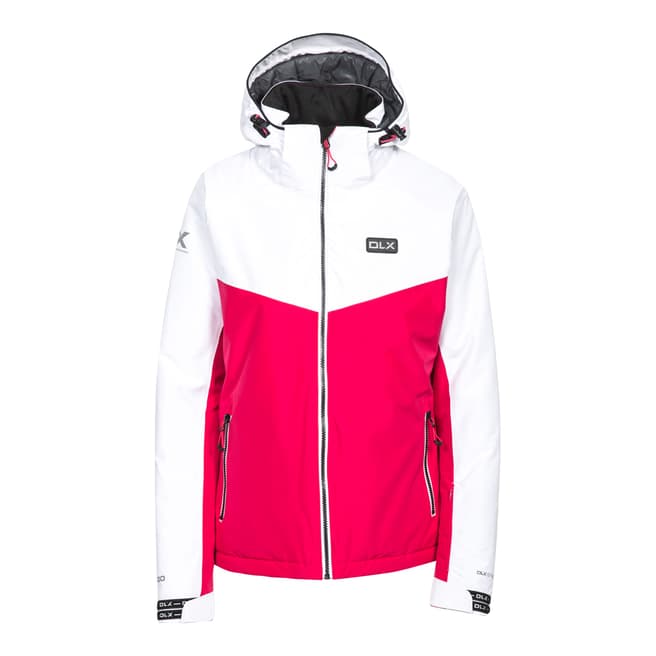 DLX White/Red Crista Ski Jacket